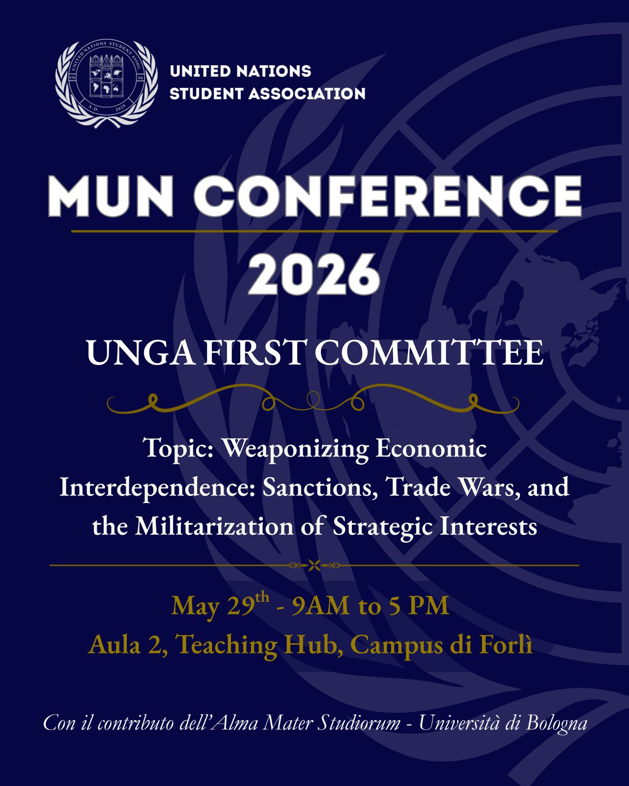 Flyer of the MUN Conference 2026