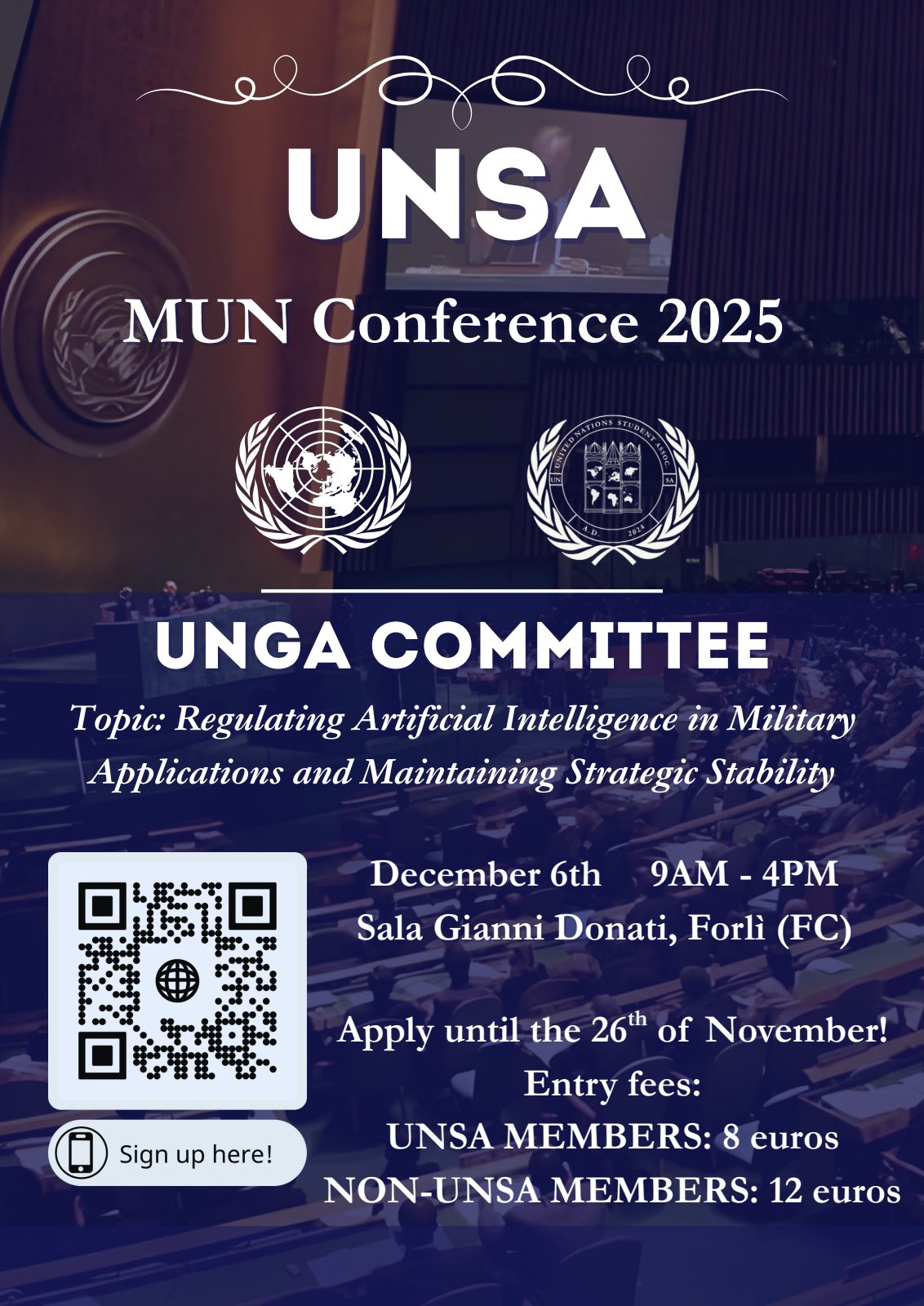 Flyer of the MUN Conference, December 2025