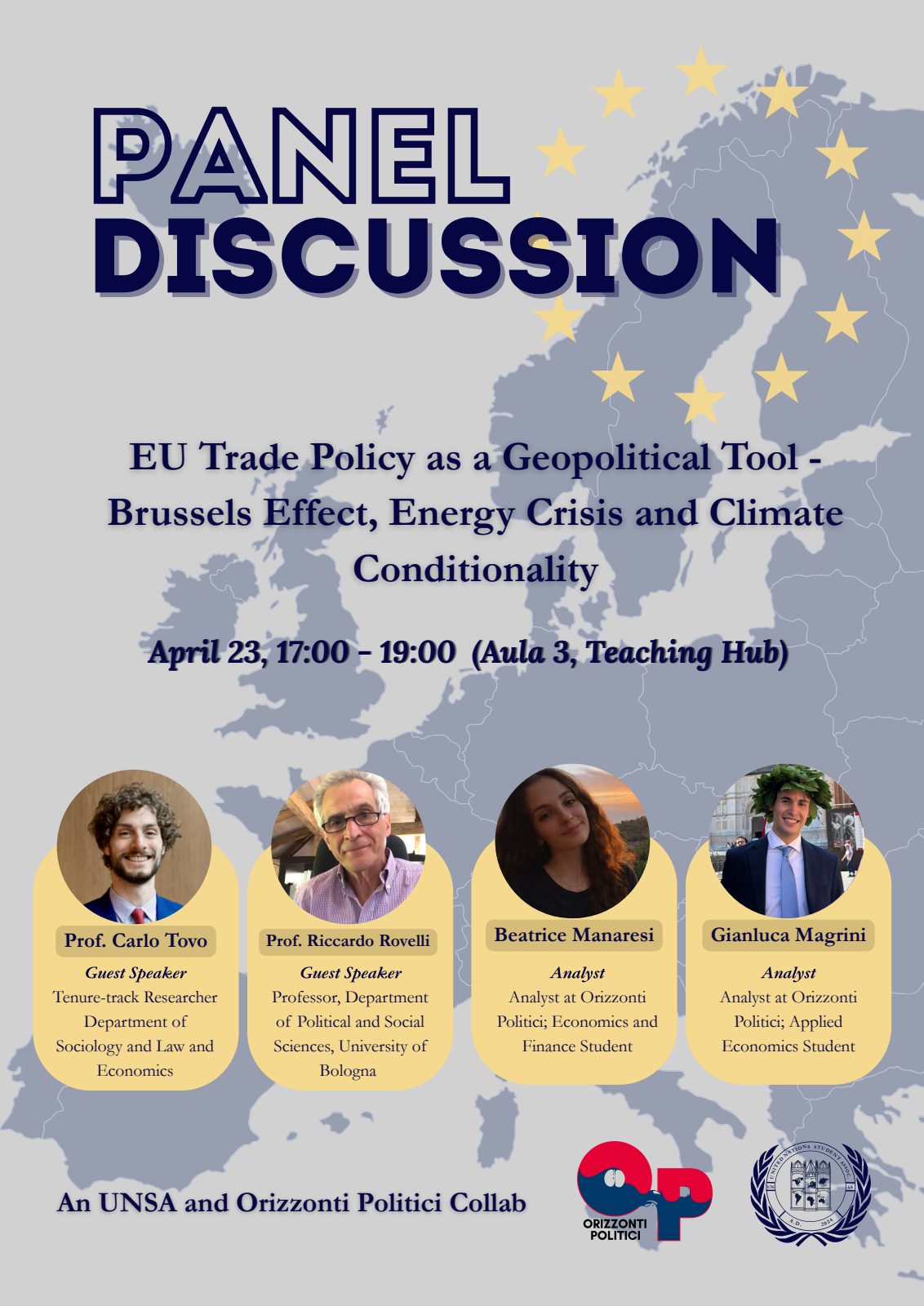 Flyer of the panel EU Trade Policy as a Geopolitical Tool